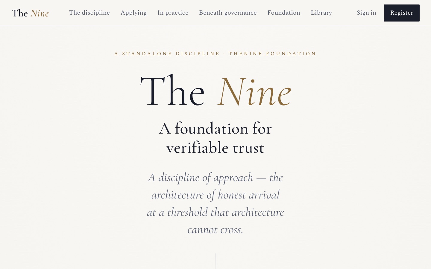 The Nine Foundation website