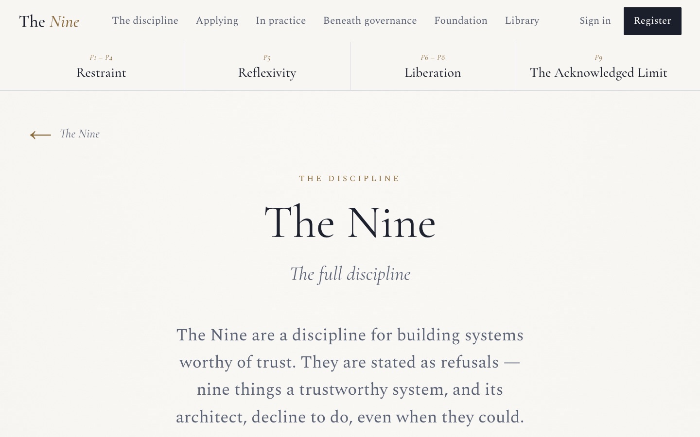 The Nine Foundation, inside